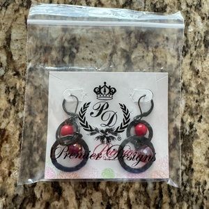 NWT Premier Designs Red Bead Earrings
